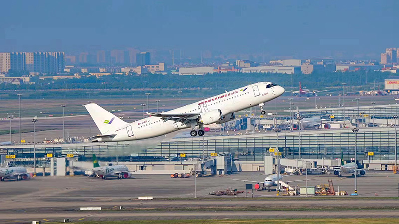 2022年5月14日，即將交付的首架C919大飛機首飛試驗成功。