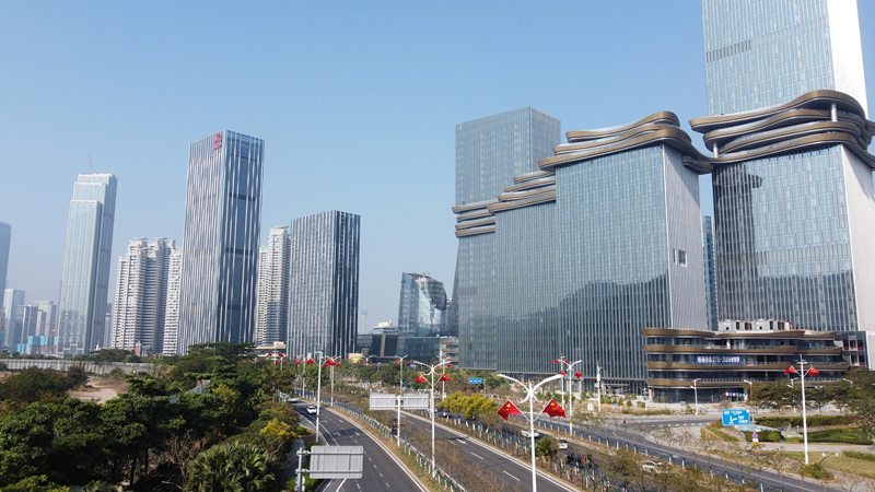 2024年1月1日，廣東珠海，橫琴粵澳深度合作區(qū)樓群。